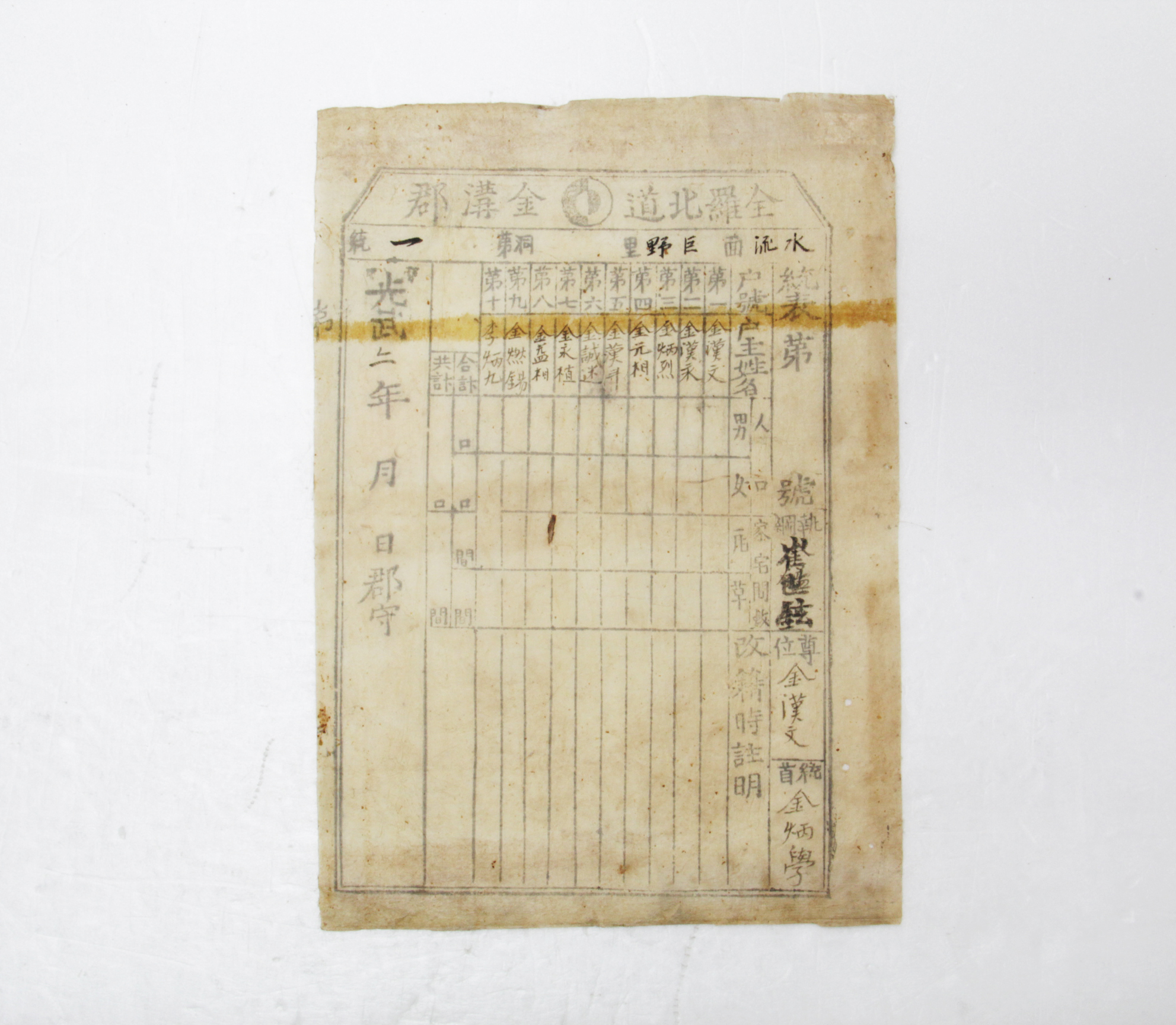 통표 - 1902년 수류면 거야리 제1통 김병학(金炳學) 섬네일 파일