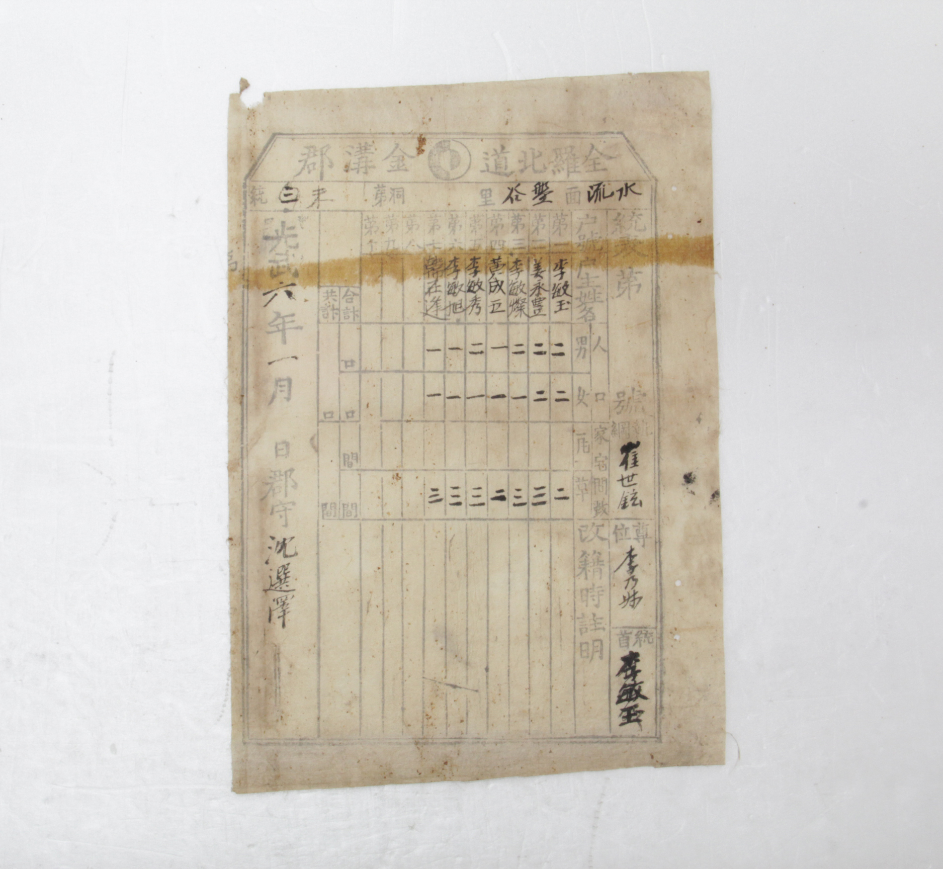 1902년 전라북도 금구군 수류면 성곡리 제3통 통표 섬네일 파일