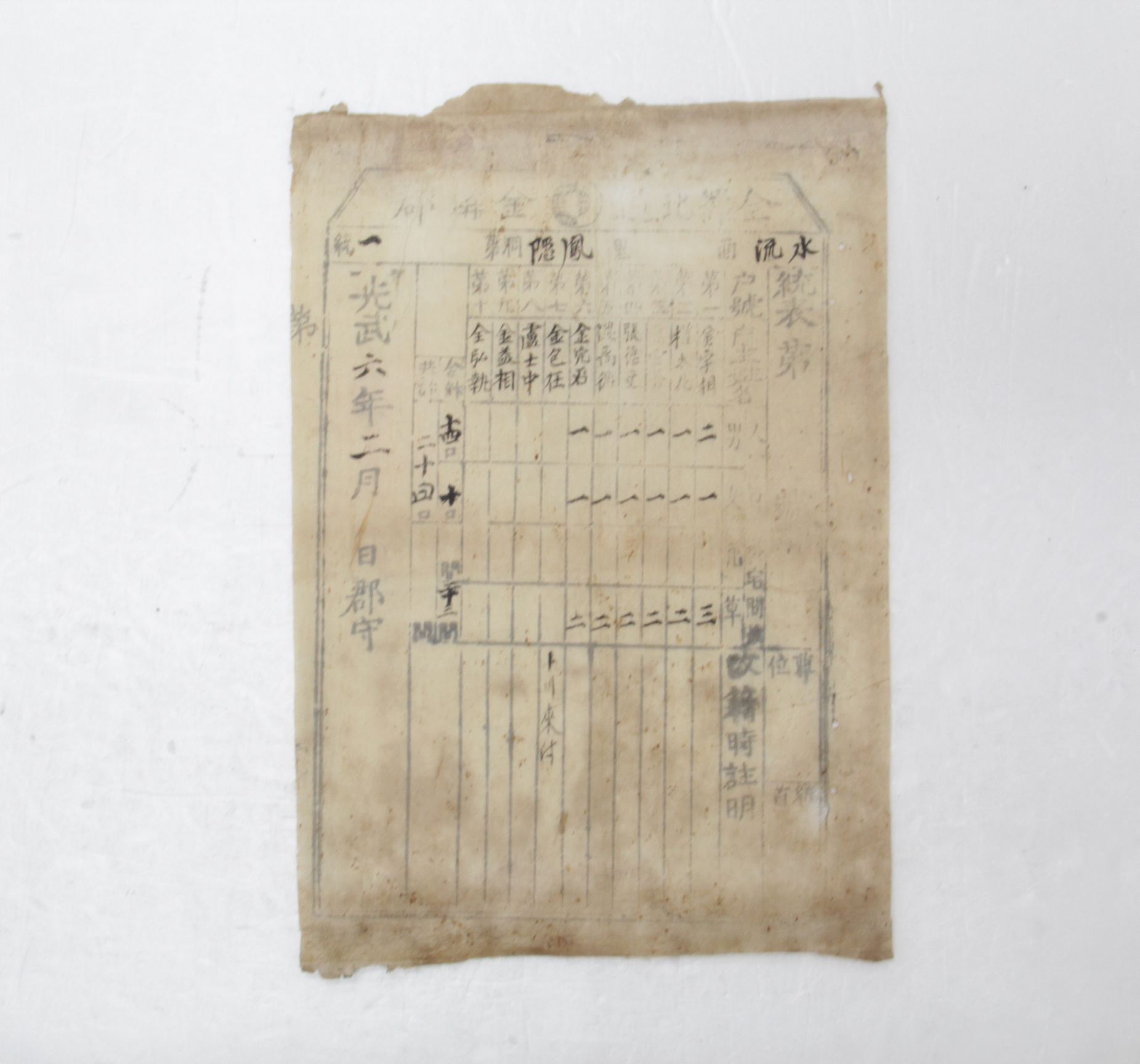 통표 - 1902년 수류면 봉은동 제1통 섬네일 파일
