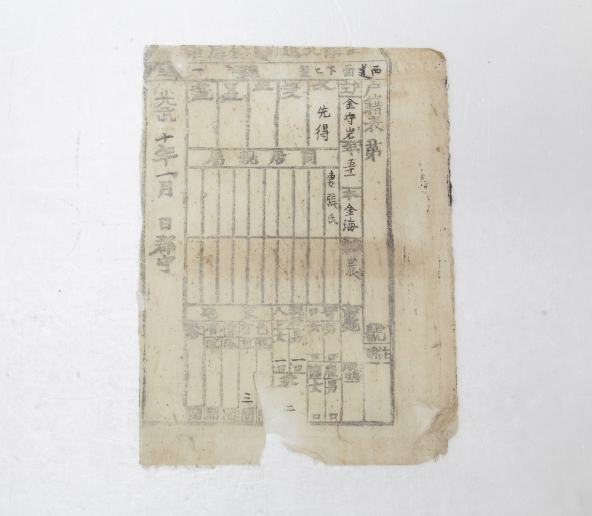 1906년 김수암 호적표 섬네일 파일