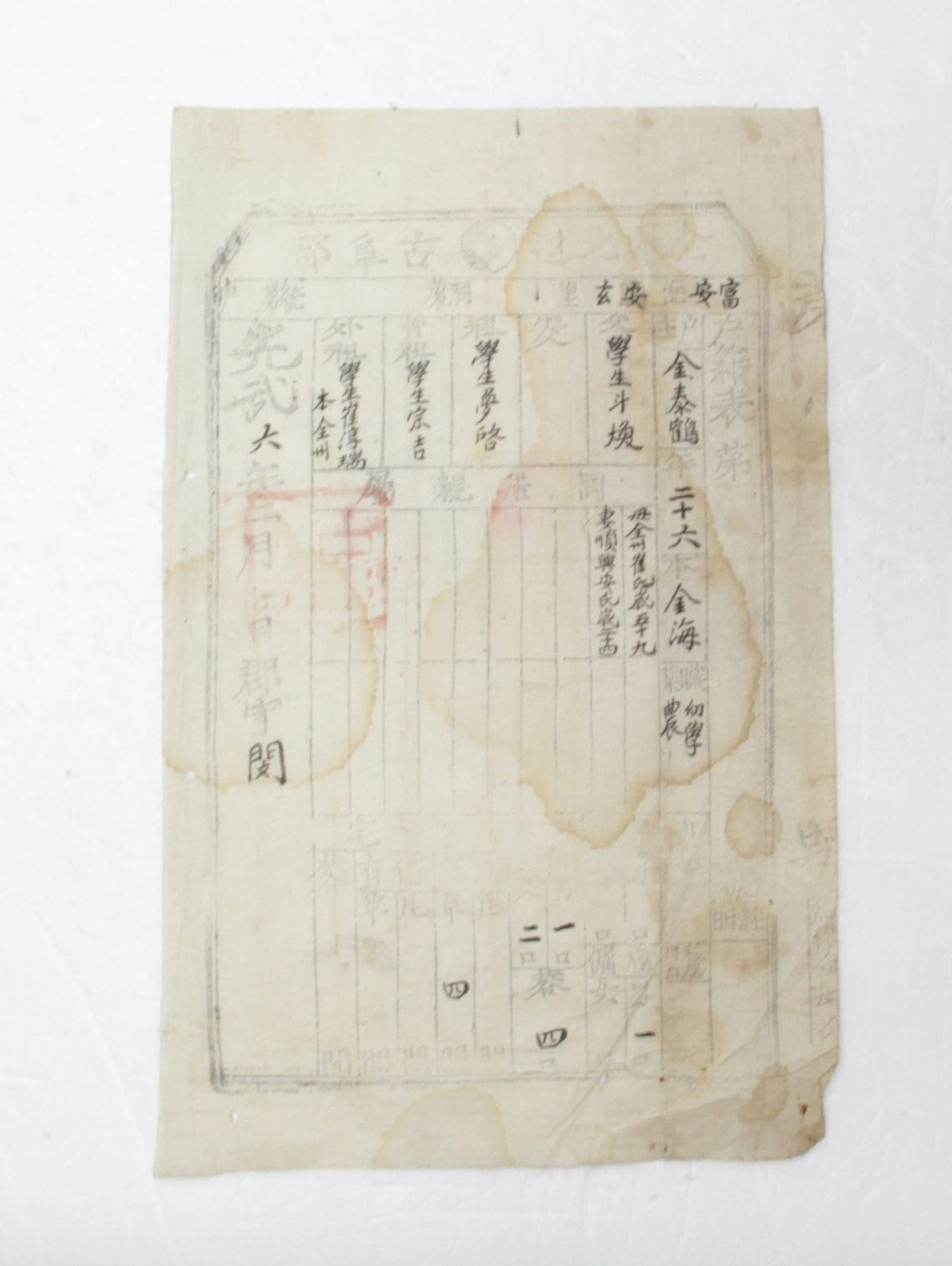 1902년 김태학 호적표 섬네일 파일