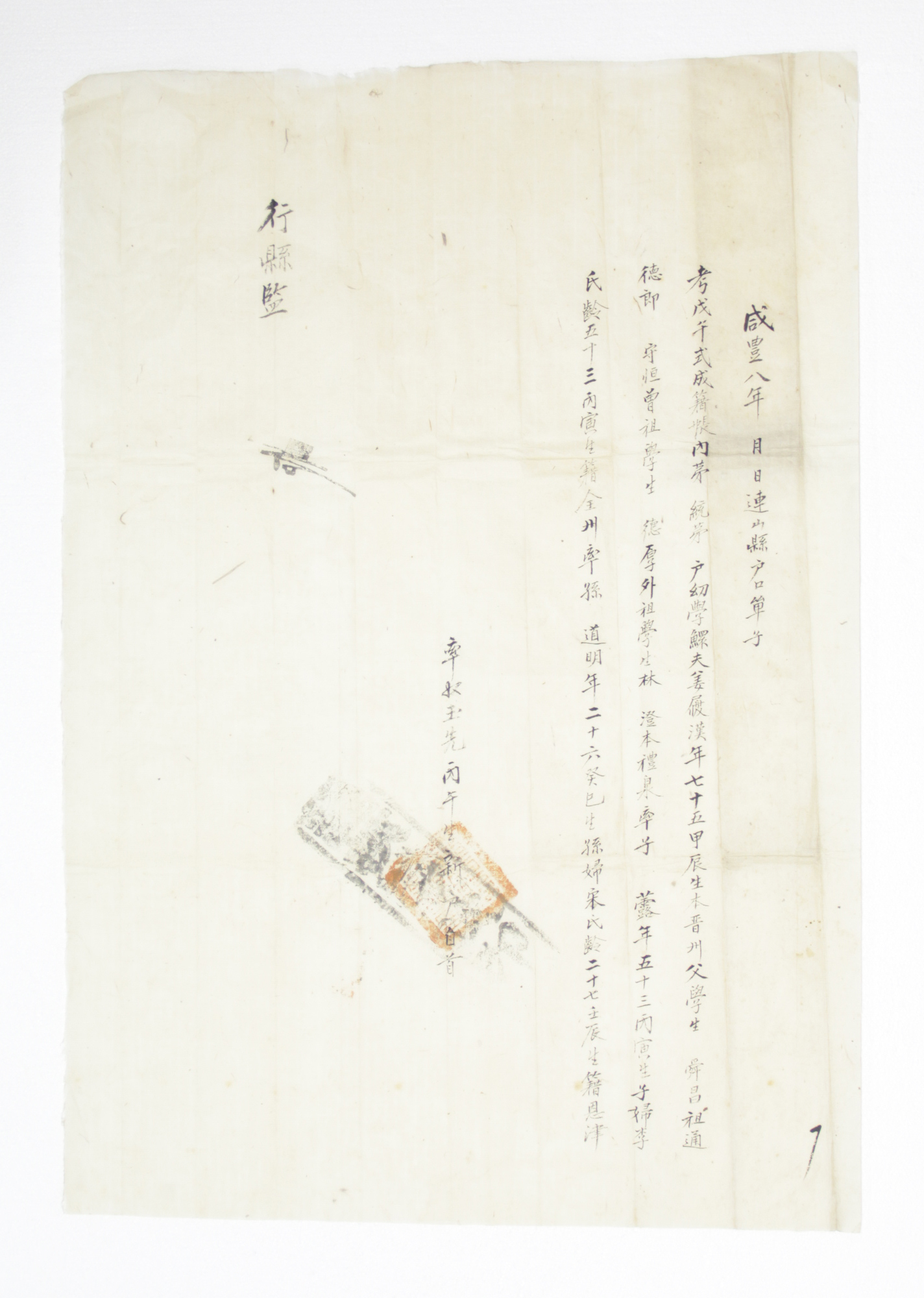 1858년 강이한 호구단자  섬네일 파일